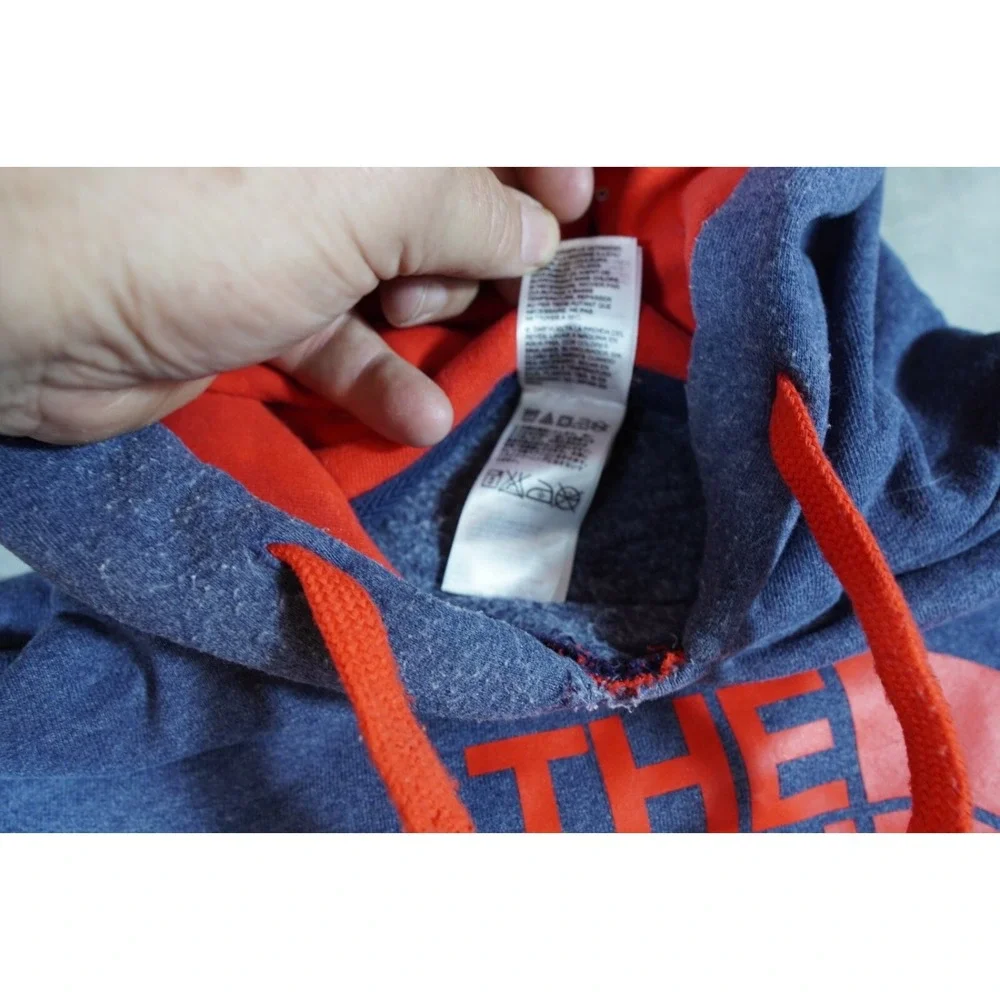The‎ North Face Hoodie Mens XL Blue Red Sweatshirt Pullover Casual Outdoor